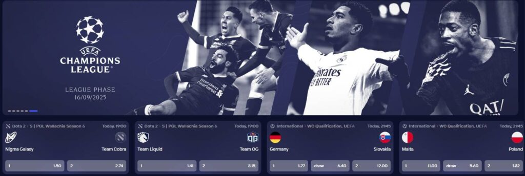 Duel Sportsbook interface